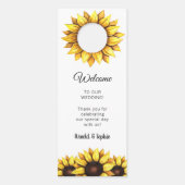 ひまわりフローラ結婚秋イエローホワイト ドアノブサイン (裏面)