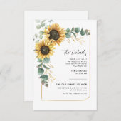 ひまわりフローラ結婚葉の詳細 エンクロージャーカード (正面/裏面)