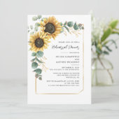 ひまわりフローラ緑のリハーサルディナー 招待状 (スタンド正面)