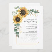 ひまわりフローラ緑のリハーサルディナー 招待状 (正面/裏面)
