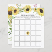 ひまわりフローラ緑ブライダルシャワービンゴゲーム (正面/裏面)