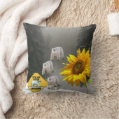 ひまわりフローラ装飾用クッションケースポーラベア クッション (ブランケット)
