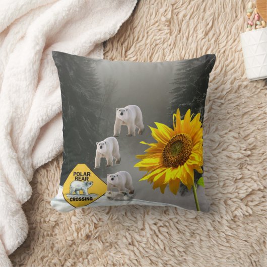 ひまわりフローラ装飾用クッションケースポーラベア クッション (ブランケット)