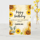 ひまわりフローラ誕生日カード カード (黄色い花)