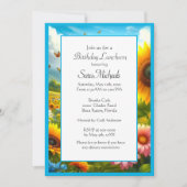 ひまわりフローラ誕生日ランチ 招待状 (正面)