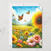 ひまわりフローラ誕生日ランチ 招待状 (裏面)