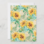 ひまわりフローラ金ゴールド写真卒業 案内状 (裏面)