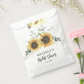 ひまわりフローラ開花スクリプトブライダルシャワー フェイバーバッグ (封をした状態)