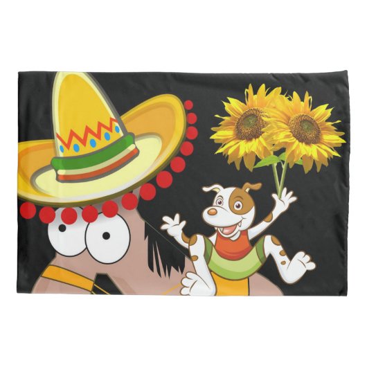 ひまわりフローラ馬枕ケース 枕カバー (裏面)