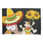 ひまわりフローラ馬枕ケース 枕カバー (正面)