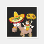 ひまわりフローラ馬紙ナプキンス スタンダードカクテルナプキン (正面)