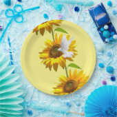 ひまわりフローラ鳩紙プレート ペーパープレート (パーティー)