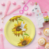 ひまわりフローラ鳩紙プレート ペーパープレート (パーティー)
