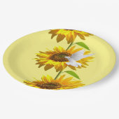 ひまわりフローラ鳩紙プレート ペーパープレート (アングル)