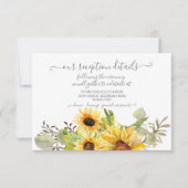 ひまわりフローラBOHO水彩披露宴詳細 出欠カード (正面)