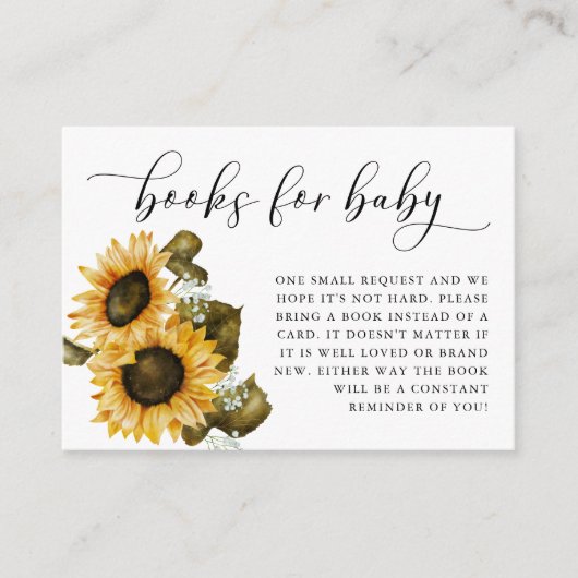 ひまわりブックリクエスト囲いカード エンクロージャーカード (正面)