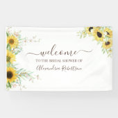 ひまわりブライダルウェディングシャワーウェルカムバナー 横断幕 (横)