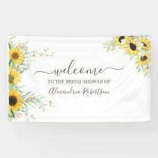 ひまわりブライダルウェディングシャワーウェルカムバナー 横断幕