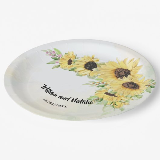 ひまわりブライダルウェディングレセプション ペーパープレート (アングル)