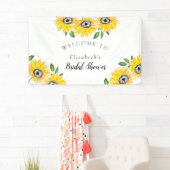 ひまわりブライダルシャワーウェルカムサインの背景 横断幕 (インサイチュ)