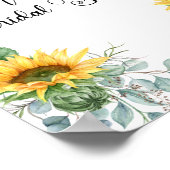 ひまわりブライダルシャワーウェルカムサイン ポスター (角)