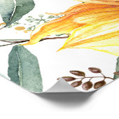 ひまわりブライダルシャワーウェルカムサイン ポスター (角)