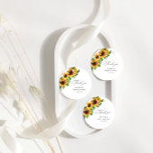 ひまわりブライダルシャワーギフトラベル フェイバータグ