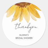 ひまわりブライダルシャワークラシック丸シール ラウンドシール (正面)