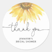 ひまわりブライダルシャワークラシック丸シール ラウンドシール (正面)