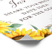 ひまわりブライダルシャワーゲームサイン ポスター (角)