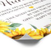 ひまわりブライダルシャワーゲームサイン ポスター (角)