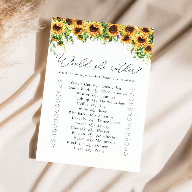 ひまわりブライダルシャワーゲーム (クリエイターアップロード済み)