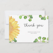 ひまわりブライダルシャワーサンキューカード カード (正面)