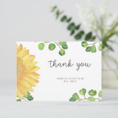 ひまわりブライダルシャワーサンキューカード カード (スタンド正面)