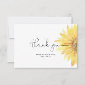 ひまわりブライダルシャワーサンキューカード カード (正面)