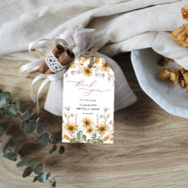 ひまわりブライダルシャワーサンキューギフトラベル ギフトタグ