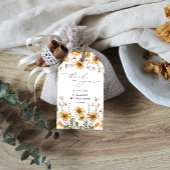 ひまわりブライダルシャワーサンキューギフトラベル ギフトタグ