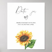 ひまわりブライダルシャワーデート夜アイディアゲーム ポスター (正面)