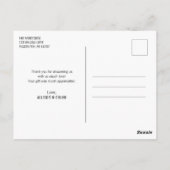 ひまわりブライダルシャワーバイメールありがとう ポストカード (裏面)