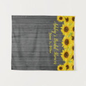 ひまわりブライダルシャワーバックドランドウッドフォトブース タペストリー (正面(横))