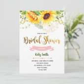 ひまわりブライダルシャワーパーティの招待状 招待状 (スタンド正面)