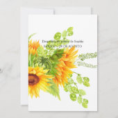 ひまわりブライダルシャワービンゴ (裏面)