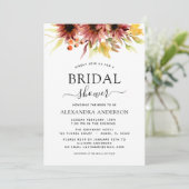 ひまわりブライダルシャワーブルゴーニュフローラ水彩 招待状 (スタンド正面)