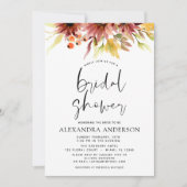 ひまわりブライダルシャワーブルゴーニュフローラ 招待状 (正面)