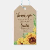 ひまわりブライダルシャワーメッセージカード ギフトタグ (正面)