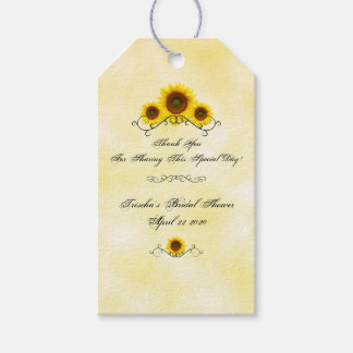 ひまわりブライダルシャワーラベル ギフトタグ