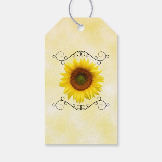 ひまわりブライダルシャワーラベル ギフトタグ (裏面)