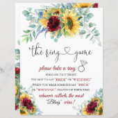 ひまわりブライダルシャワーリングや輪ゲームの説明 (正面/裏面)