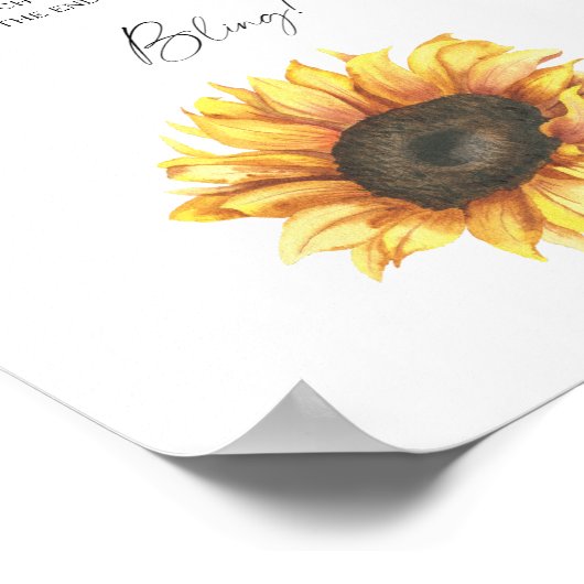 ひまわりブライダルシャワーリングをゲームに付ける ポスター (角)