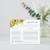ひまわりブライダルシャワーレシピカード (スタンド正面)
